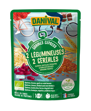 Danival Graines express quinoa, spelt, rode bonen, linzen bio 250g